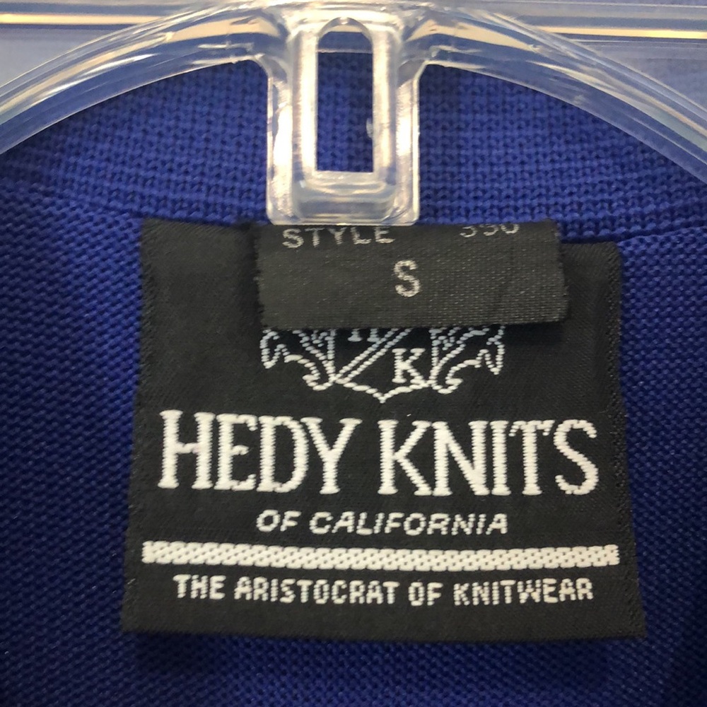 Vintage Hedy Knits jacket Women's s Small blue button front sweater grandma EUC - Picture 7 of 13